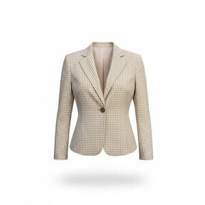 VTG Pendleton 100% Wool Blazer Size 8P  Beige preppy tailored academia Jacket